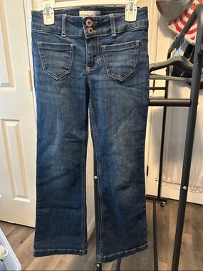 Abercrombie kids low rise boot cut jeans